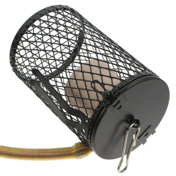 Hemoton Reptile Heating Lamp Guard and Anti-Scalding Net, Heat Lamp Shade for Turtle, Lizard, Parrot Cage, Reptile Tank Heater with US Plug