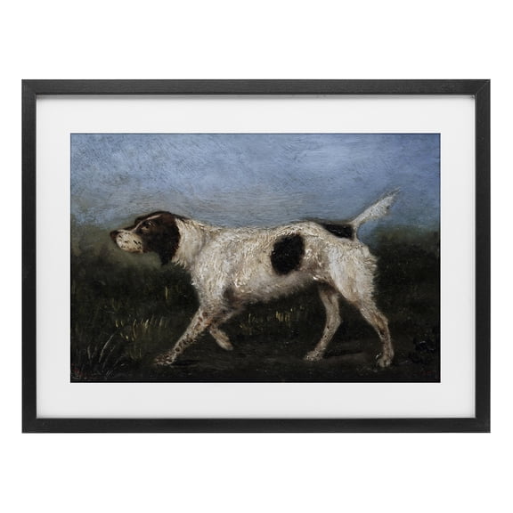 Stupell Industries Alert Hunting Dog in Field Black Framed Print Under Glass, design by Arlington Prints