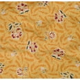 thumbnail image 4 of oneOone Cotton Poplin Twill Yellow Fabric Brush Stroke|Leaves & Floral Abstract Dress Material Fabric Print Fabric By The Yard 56 Inch Wide, 4 of 4