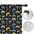 thumbnail image 4 of Blackout Kids Curtains,Yellow Blue Controllers Games Icons Black Pattern Childrens Insulated Curtains Set Of 2,Bedroom Essentials,Toddler Room Decor 42"x54", 4 of 5