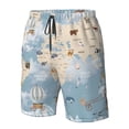 thumbnail image 5 of Naloa Animals Travel World Map Men's Beach Shorts, Surfing shorts, Swim trunks, Quick Dry Swim Trunks for Surfing Beach Fun - 3X-Large, 5 of 9