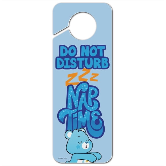 Care Bears: Unlock the Magic Bedtime Bear Nap Time Plastic Door Knob Hanger Sign