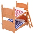 thumbnail image 1 of Litera de plástico para casa de muñecas, litera para muñecas con mini muebles de casa de muñecas Mini litera de plástico para muñecas con escalera de diseño elevado, 1 of 8