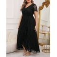 thumbnail image 3 of a.Jesdani Women's Plus Size Formal Dresses Lace V Neck Ruffles Sleeves Wedding Guest Dresses L-4X, 3 of 7