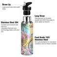 thumbnail image 3 of ALAZA Welcome Retro Pattern Water Bottle Insulated Flask Stainless Steel Straw Lid 20 oz, 3 of 6