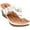 Flora White, variant on GOOD CHOICE Womens Gold 1/2" Platform Cushioned Flora Round Toe Wedge Slip On Dress Thong Sandals 6.5