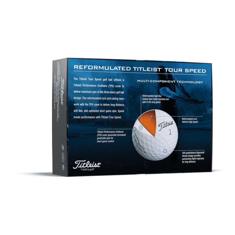 Titleist 2022 Tour Speed Golf Balls, True Straight Velocity