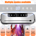 thumbnail image 3 of JUUTREN Vacuum Sealer Machine–Food Sealer with Digital Timer, 75kpa Compact Sealing，External Vacuum Hose & 20 Bags, Built-in Cutter & 5 Modes for Dry & Moist Foods, One-Touch Automatic Air Sealing, 3 of 8