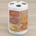 thumbnail image 1 of Grunge Ceramic Toothbrush Holder, Grunge Swirl Patterns Brush Style Waterpool Waves Nested Colors Boho Marbling Art, Decorative Versatile Countertop for Bathroom, 4.5" X 2.7", Multicolor, by Ambesonne, 1 of 4