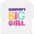 thumbnail image 4 of Inktastic MawMaw's Big Girl Girls Long Sleeve Toddler T-Shirt, 4 of 5