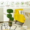 thumbnail image 4 of Costway 36" Artificial Boxwood Topiary Tree UV Protected Indoor Outdoor Decor, 4 of 10
