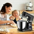 thumbnail image 3 of Sinrathu 6.5 QT Stand Mixer, 3-IN-1 Tilt-Head 10-Speed Food Mixer, Kitchen Electric Mixer with Bowl, BeaterDough, Hook, Whisk for Most Home Cooks,(Onyx Black), 3 of 7