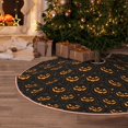 thumbnail image 5 of Xecao Halloween Pumpkins1 Pattern Christmas Tree Skirt Round Xmas Tree Mat Base Cover for Holiday Home Decorations-30", 5 of 6