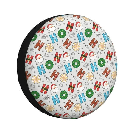 Gaeub Christmas Hohoho 1 14-17in Tire Cover Spare Tire Cover for Camper Caravan Trailer Car Truck SUV Jeep-16 inch