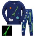 thumbnail image 1 of Conjuntos de Pijamas de dinosaurio de Navidad para niños de 3 a 8 años, ropa de dormir a rayas, Pijamas de Papá Noel para bebés, 1 of 4