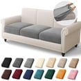 thumbnail image 1 of Funda de cojín de sofá de terciopelo para sala de estar, funda elástica antideslizante para sofá, funda suave de Color sólido, Protector de muebles para decoración del hogar, 1 of 5