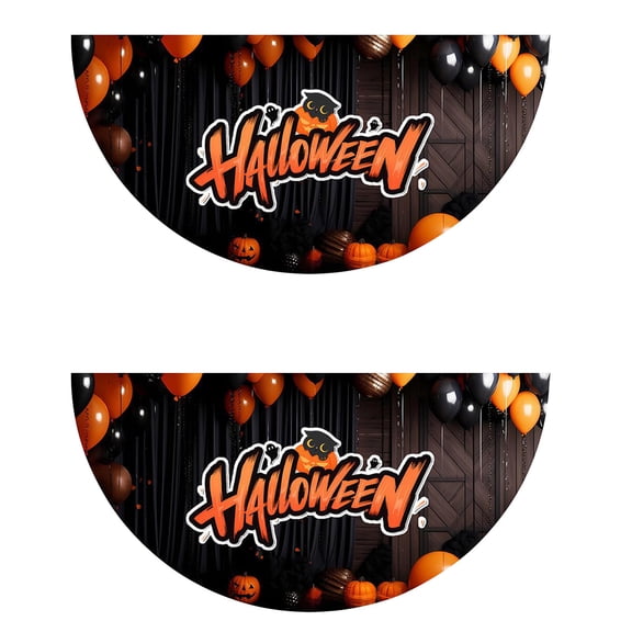 Tdxkok Halloween Fan-Shaped Banner Flags for Courtyard Fence Wall Decor,Indoor Outdoor Hanging Decorations for Halloween Party,Ghost Festival Supplies