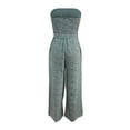 thumbnail image 4 of Womens Jumpsuit Casual Off Shoulder Sleeveless Button Belt Wide Leg Jumpsuits Loose Tube Top Rompers Summer with Pockets, 4 of 7