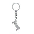 thumbnail image 1 of Miangastore Simple Stylish Letter Key Chain Metal Rhinestones Key Ring Alphabet Keychain Bag Pendant Charm Birthday Gift (Letter I), 1 of 8