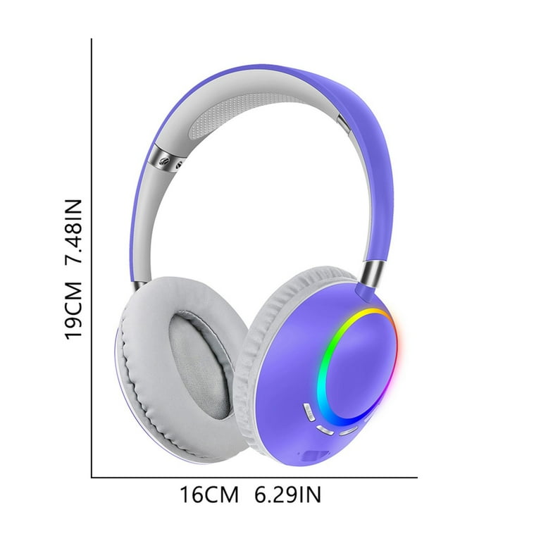 X2t Wireless Earbuds Gaming Headphones No Mic LED Light Wireless Headphones Bluetooth Over Ear Headphones Headset For Men Women Teens Walmart