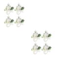 thumbnail image 4 of Qarigey Ramo de novia de flores artificiales ABS, de flores artificiales exquisita y realista, novia de boda, fácil de llevar leche blanca Muñeca flor 2Conjunto, 4 of 6