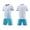 White, variant on SERTG 2 PC Kids Soccer Uniform Set for 5-15 Years Boys Girls Quick Dry Breathable Short Sleeve Shirt and Elastic Waist Shorts Youth Football Training Sportswear Set