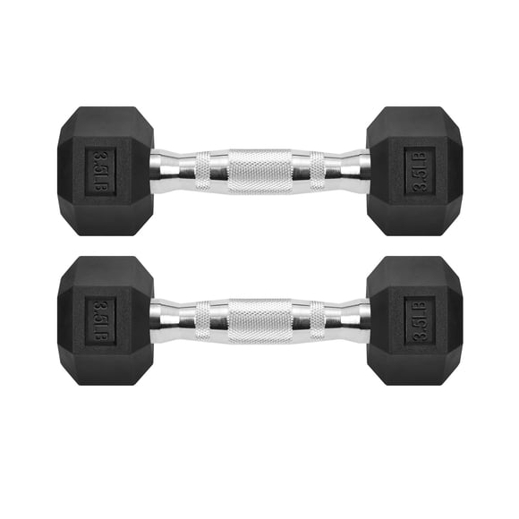 Mancuernas Zoomster 1.5 kg con Recubrimiento de Goma Hexagonal Pares de 3.5 lb