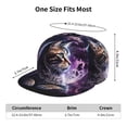 thumbnail image 4 of Hirioo Purple Moon Cat for Baseball Cap Men Cap Flat Brim for Men Women Teens Adjustable Baseball Cap, 4 of 7