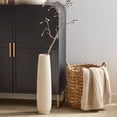 thumbnail image 2 of Bouclair Beige Ribbed Ceramic Floor Vase, 2 of 3