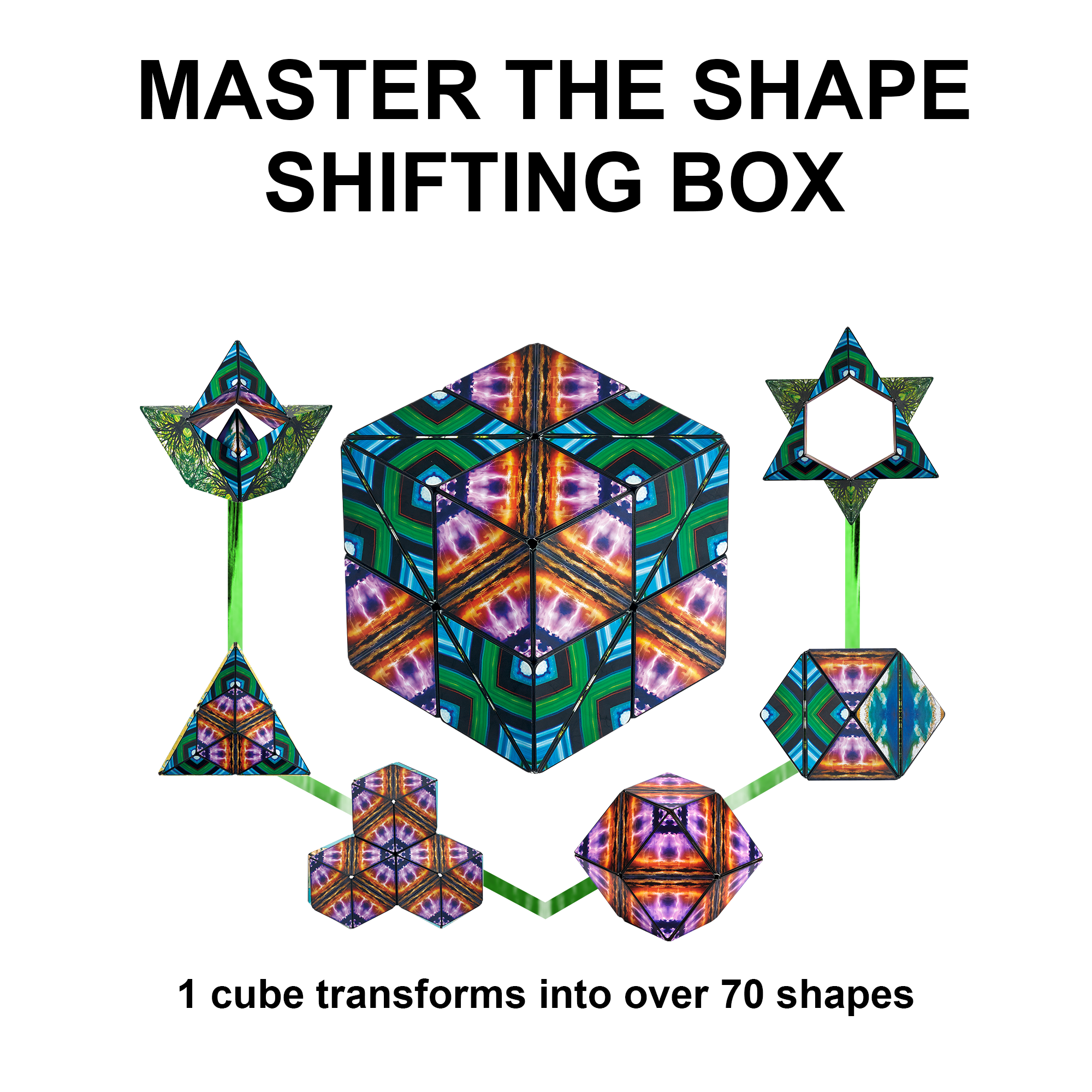 SHASHIBO - The ORIGINAL Shape Shifting Box - Explorer Series — Metal Fidgets