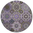 thumbnail image 2 of Addison Rugs Chantille Indoor/Outdoor Transitional Americana Purple Machine Washable Round Rug, 8' x 8', 2 of 7