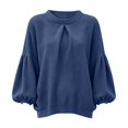 thumbnail image 4 of CONZONE Womens Sweatshirts Puff Sleeve Knit Tops for Women Fall Winter Pullover Clothes, 4 of 4