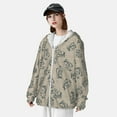 thumbnail image 3 of Balery Sketch Squirrels Linen Men's Women's UPF 50+ Sun Protection Lightweight Hoodie Performance Long Sleeve Shirt for Fishing Running-, 3 of 7