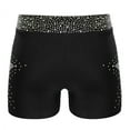 thumbnail image 2 of YiZYiF Kids Girls Glittery Shorts Elastic Sparkly Party High Waist Dance Shorts Athletic Gymnastics Black 14, 2 of 6