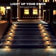 thumbnail image 4 of 1-20 piezas LED blanco cálido Solar StepLamp camino escalera luces de jardín al aire libre impermeable balcón luz decoración para Patio valla luz, 4 of 5
