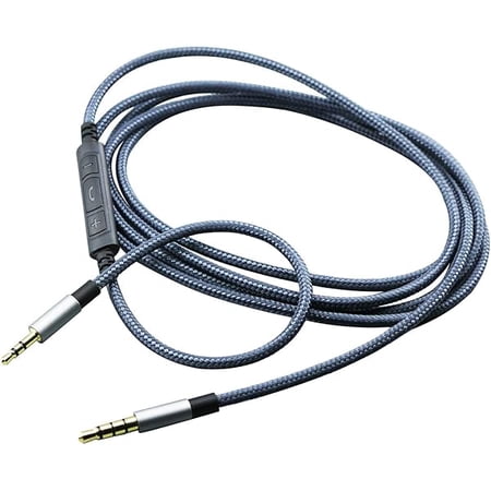 3.5mm to 2.5mm Male Audio Cable Compatible with Bose Noise Canceling 700, QC35, QC35ii, QC45, oe2, oe2i Headphones, Remote Volume Control Mic Compatible with Samsung Galaxy Android Phone
