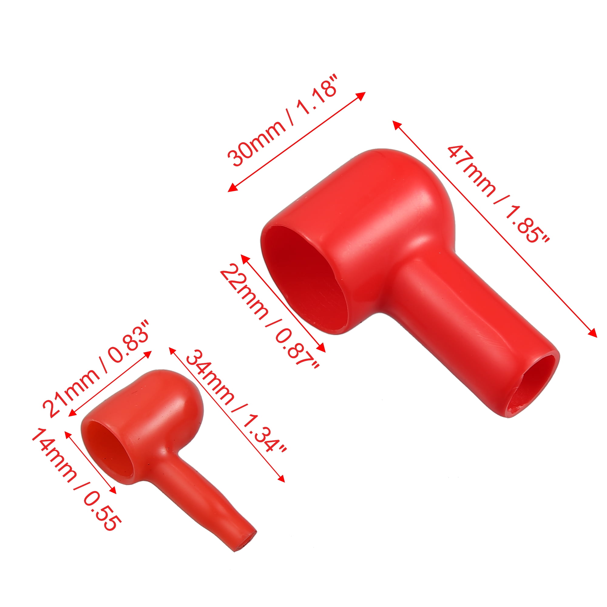 Unique Bargains Battery Terminal Insulating Rubber Covers Red Black for Car Boat 20 Pcs
