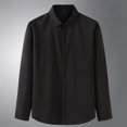thumbnail image 3 of Camisa de manga larga para hombre de 68 a 175 kg, camisa holgada informal de gran tamaño, camisa de negocios de talla grande, camisetas de hombre de talla grande, 3 of 5