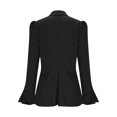 thumbnail image 5 of YueHuiYing Women's Lightweight Open-Front Suit Jacket - Long Sleeve Draped Blazer for Office and Smart Casual Wear, 5 of 7