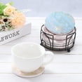thumbnail image 5 of 4Pcs Absorbent  Coasters White Marble Round Coaster with Cork Backing Non-Slip for Home Office 4inches., 5 of 5