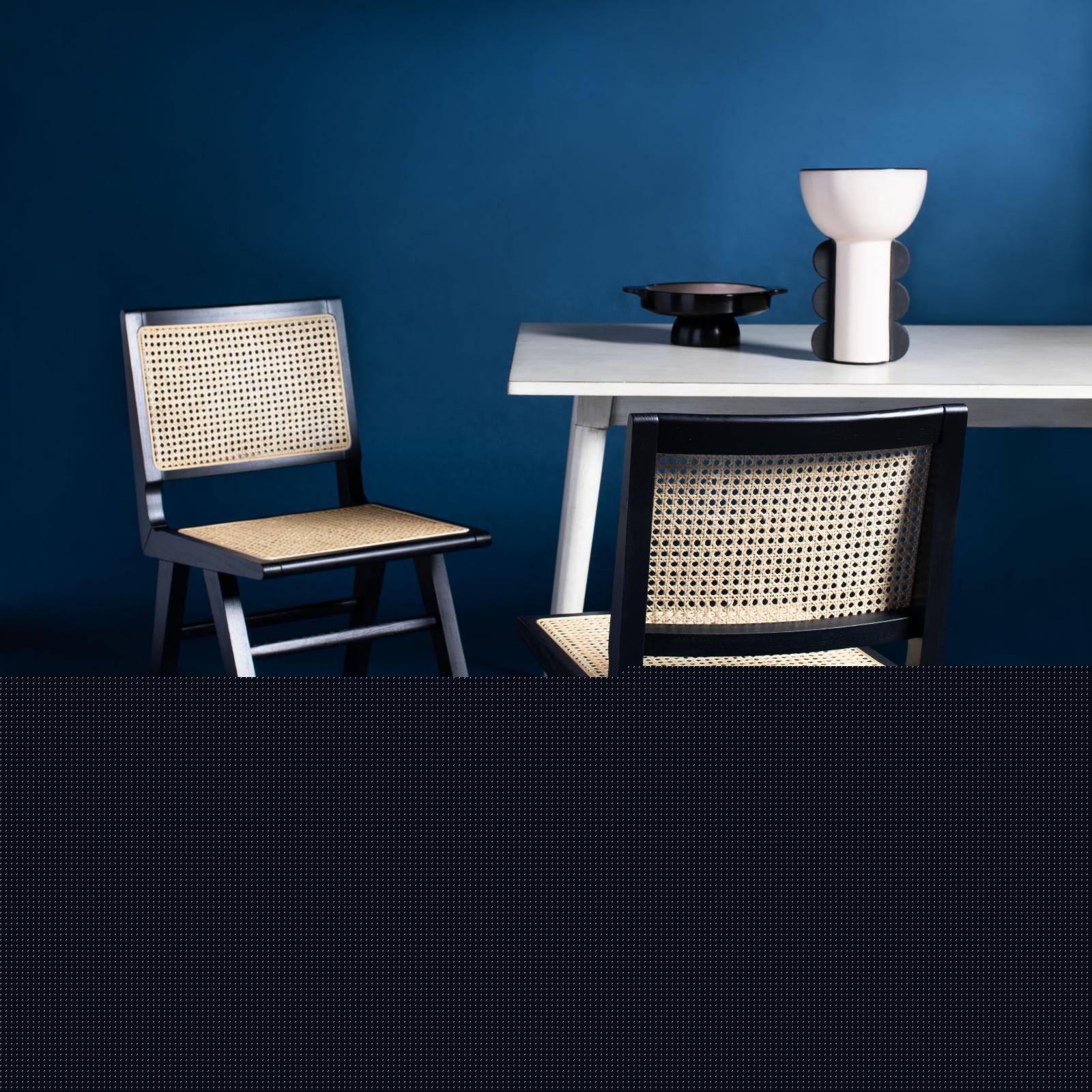 thumbnail image 5 of SAFAVIEH Couture Hattie Contemporary Rattan Solid Dining Chair, Beige (Set of 2), 5 of 9