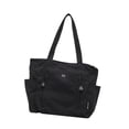 thumbnail image 4 of Bolso tote de lona, ​​bolso de fin de semana moderno, bolso cruzado para ir de compras, bolso de viaje para mujer. Negro, 4 of 7