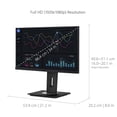 thumbnail image 4 of ViewSonic VG2456A Monitor IPS 1080p de 24 pulgadas con USB C de 90 W, acoplamiento integrado, RJ45, ergonomía de inclinación de 40 grados para el hogar y la oficina, 4 of 5