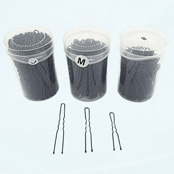 1Box 160PCS Black Bobby Metal Pins Waved U Shaped Hair Pins Bun Pins Hair Slides Grips Hair Accessory For Women Girl Buns Up-Dos (5.2cm /2 Inches)