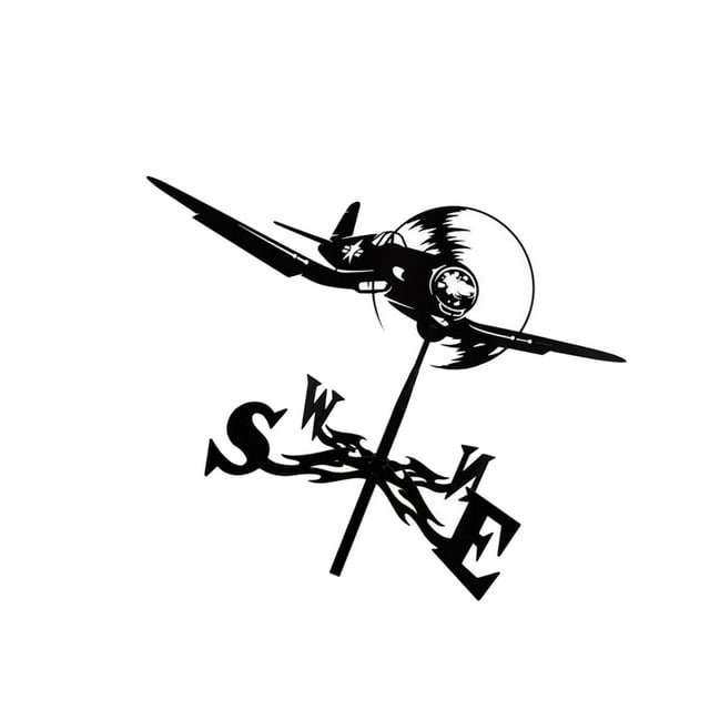 facefd Weather Vane Yard Wind Direction Indicator Kit Bracket Weathervane Tools iron Plane