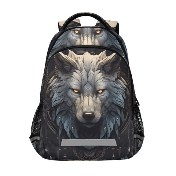 ALAZA Wolf Bohomia Backpack Elementary School Bag Bookbag Travel Rucksack