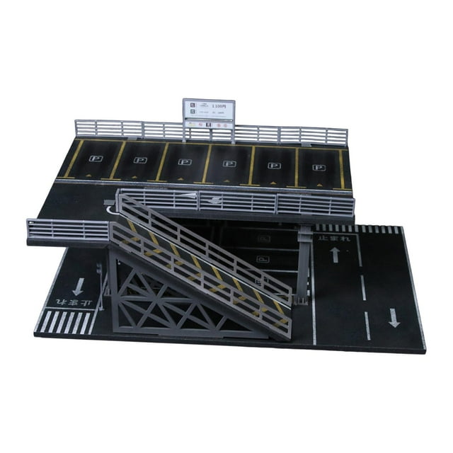 Yinanstore 1/64 Diecast Car Display Case Collectible Stand Repair Shop Scene Model Protection DIY Car Garage Display Stand Desktop Decor Style B
