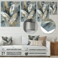 thumbnail image 4 of Designart "Impressions Of Bohemian Energy Gold And Grey II" Boho Feather Metal Art Print, 4 of 5