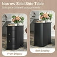 thumbnail image 4 of Finmind End Table,2-Drawer Narrow Solid Side Table Slim Chair Side Table, 4 of 8