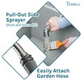 thumbnail image 4 of TEHILA Space Saver 16 Gallon Grey Utility Sink with Stainless Finish Faucet & Side-Sprayer, 4 of 9